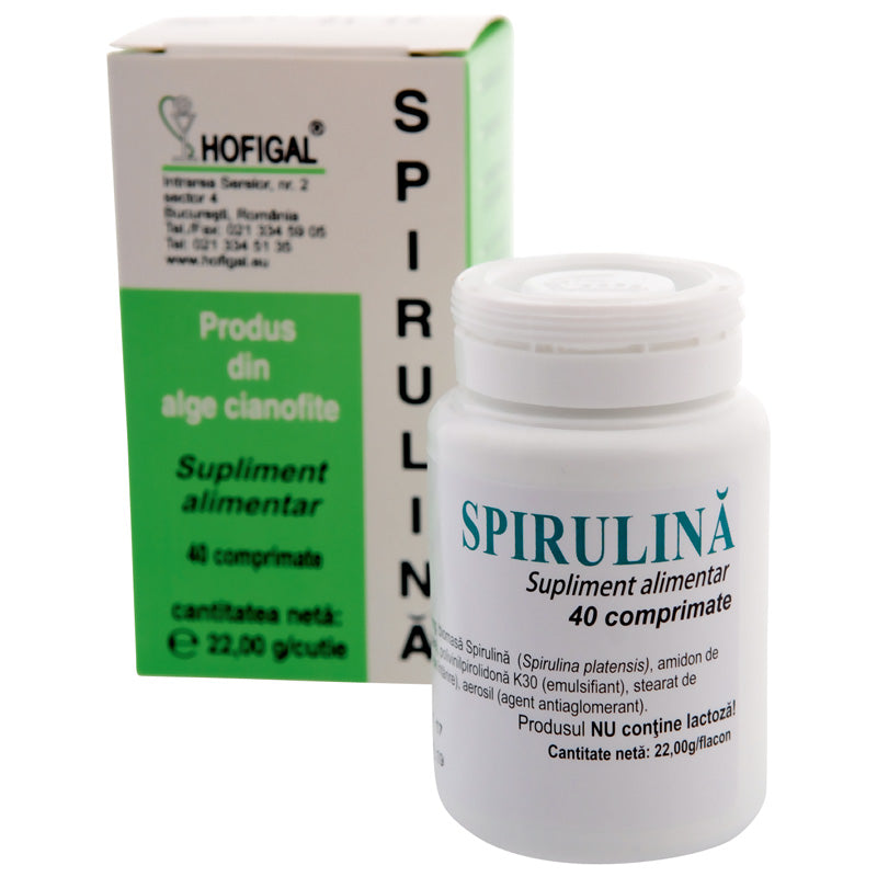 Spirulina 200 mg, 40 comprimate-HOFI.00138