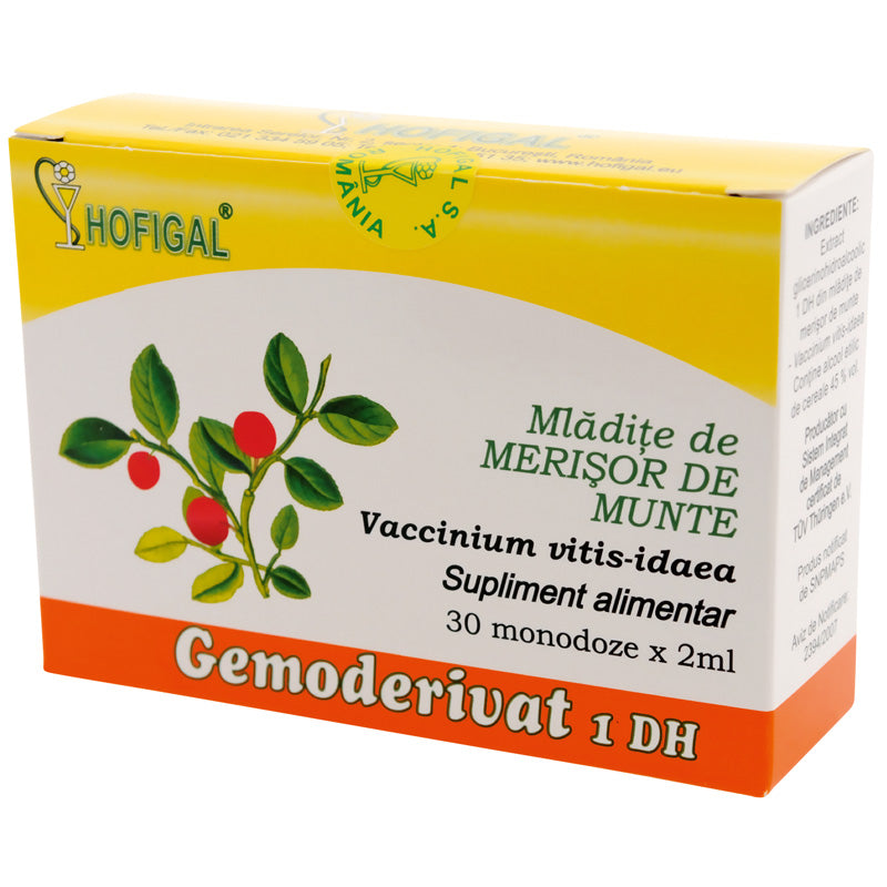 Gemoderivat mladite merisor de munte 2ml*30mdz - Hofigal