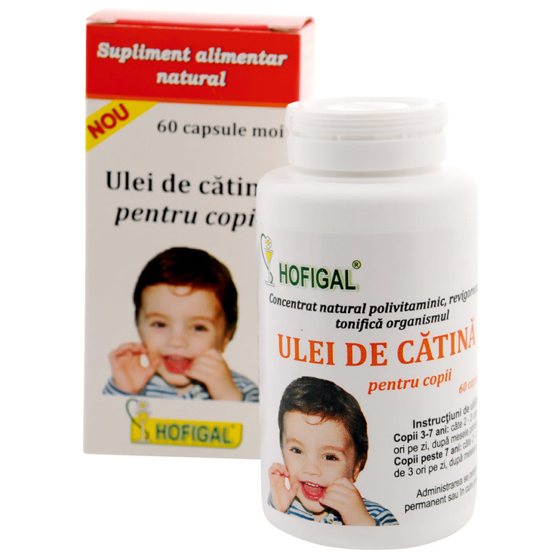 Ulei de catina pentru copii 60cps moi - Hofigal