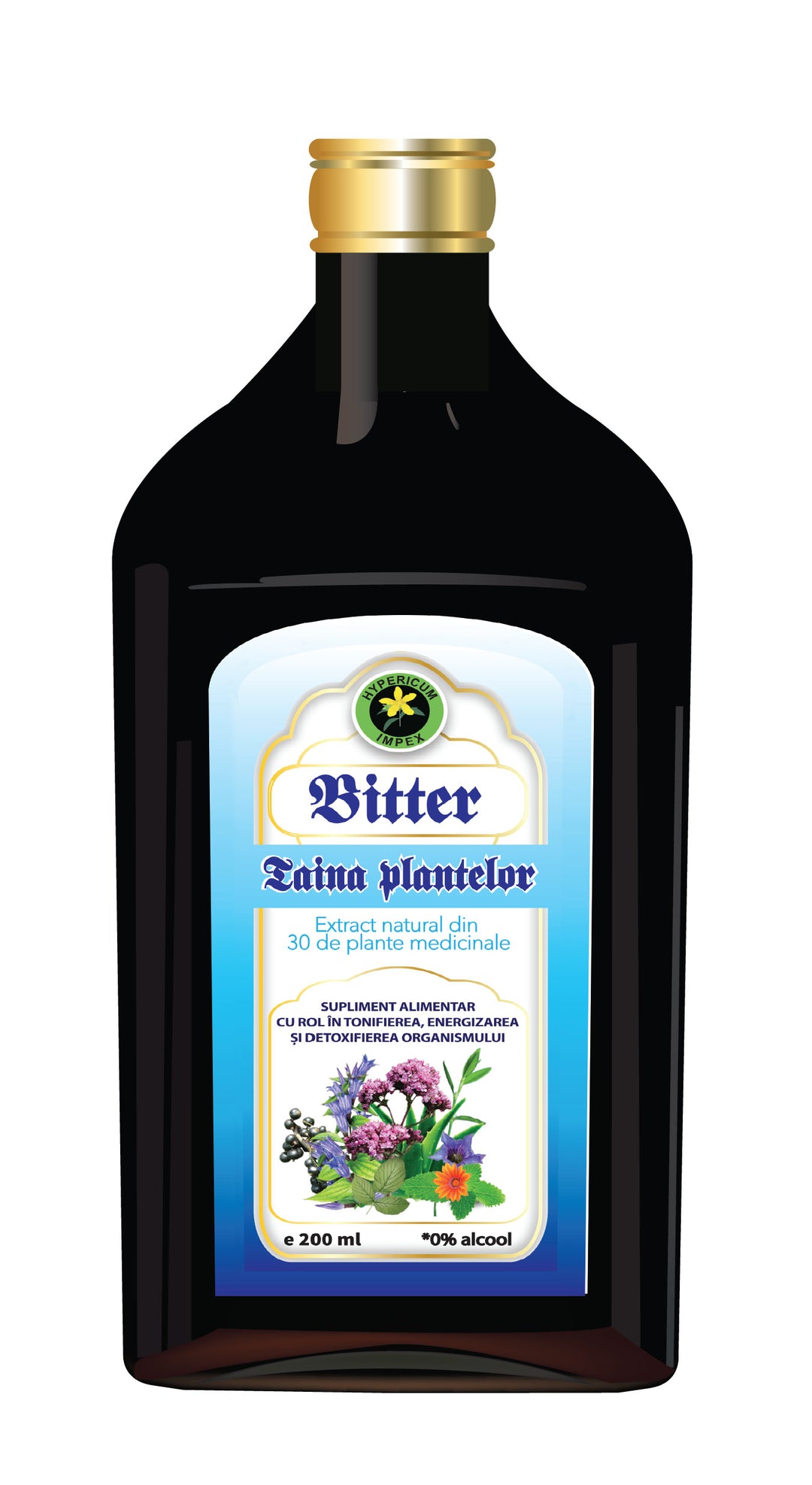 Bitter taina plantelor fara alcool 200ml - Hypericum