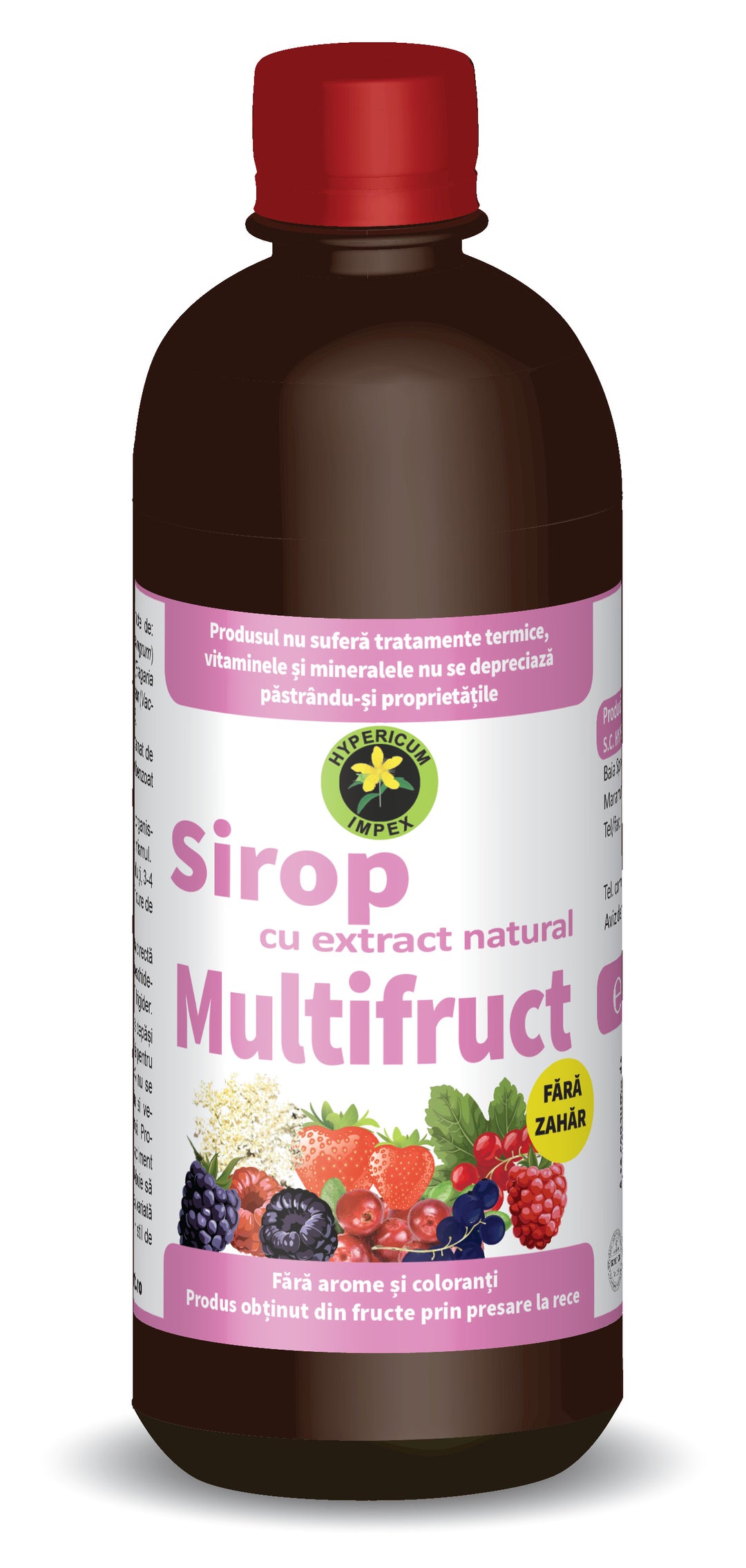 Sirop multifruct fara zahar 500ml - Hypericum