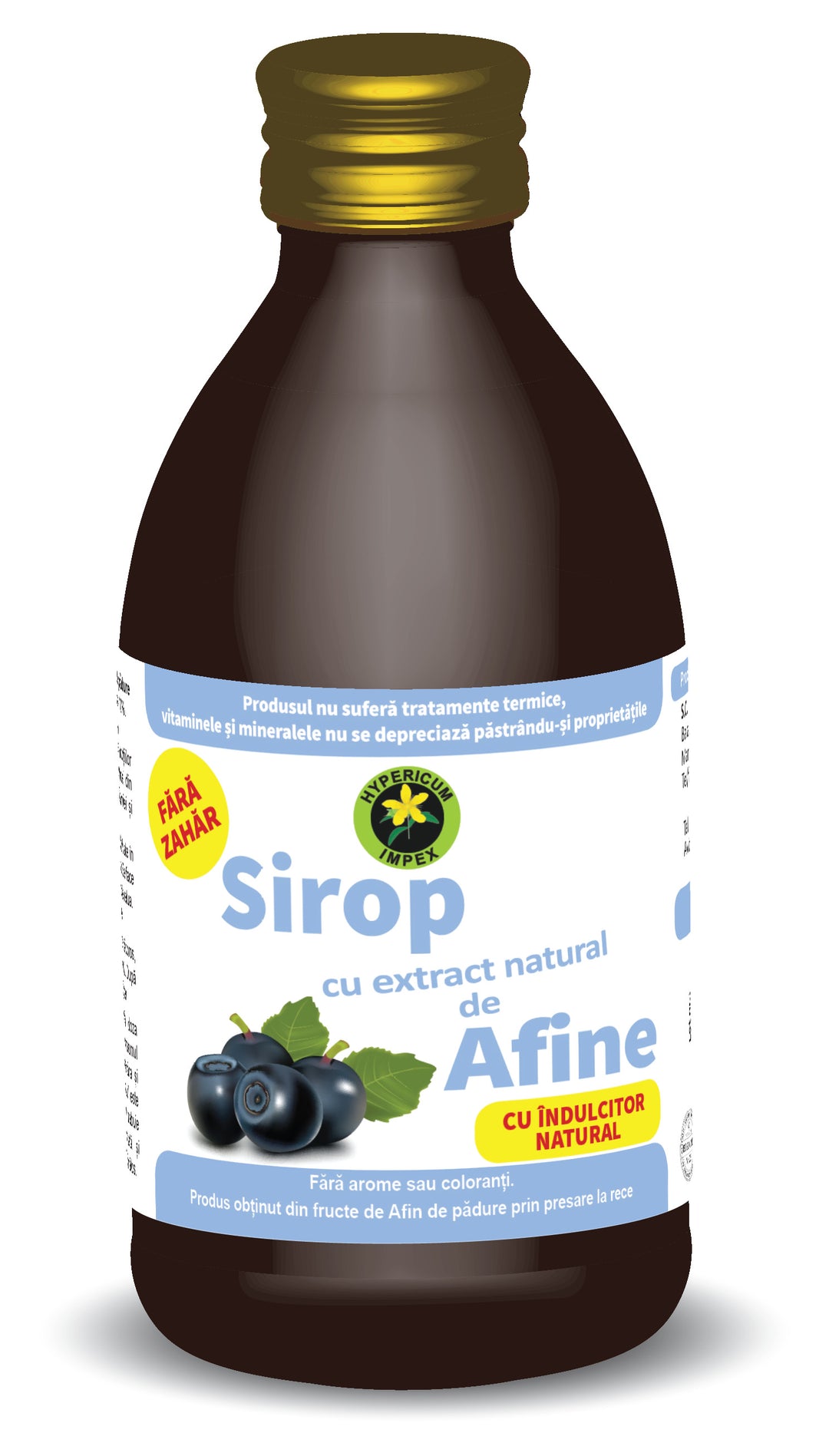 Sirop afine fara zahar 250ml (am.sticla) - Hypericum