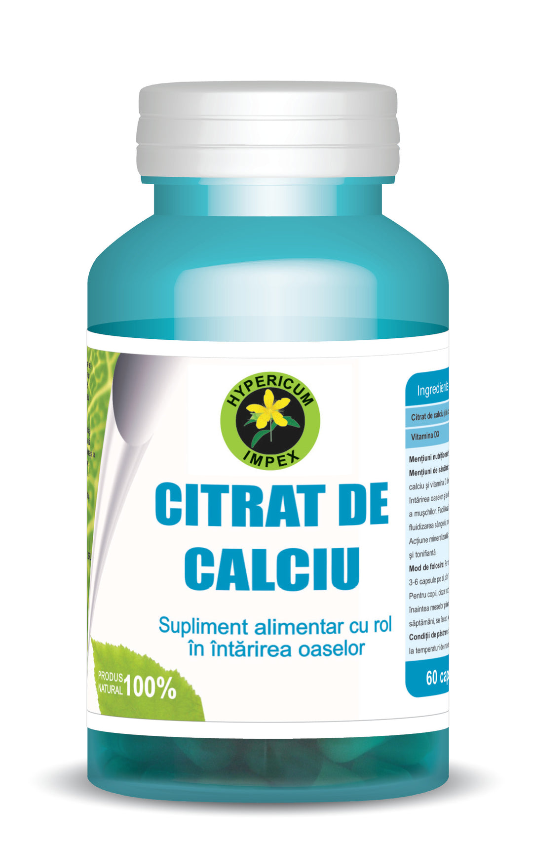 Citrat de calciu biologic 60cps - Hypericum