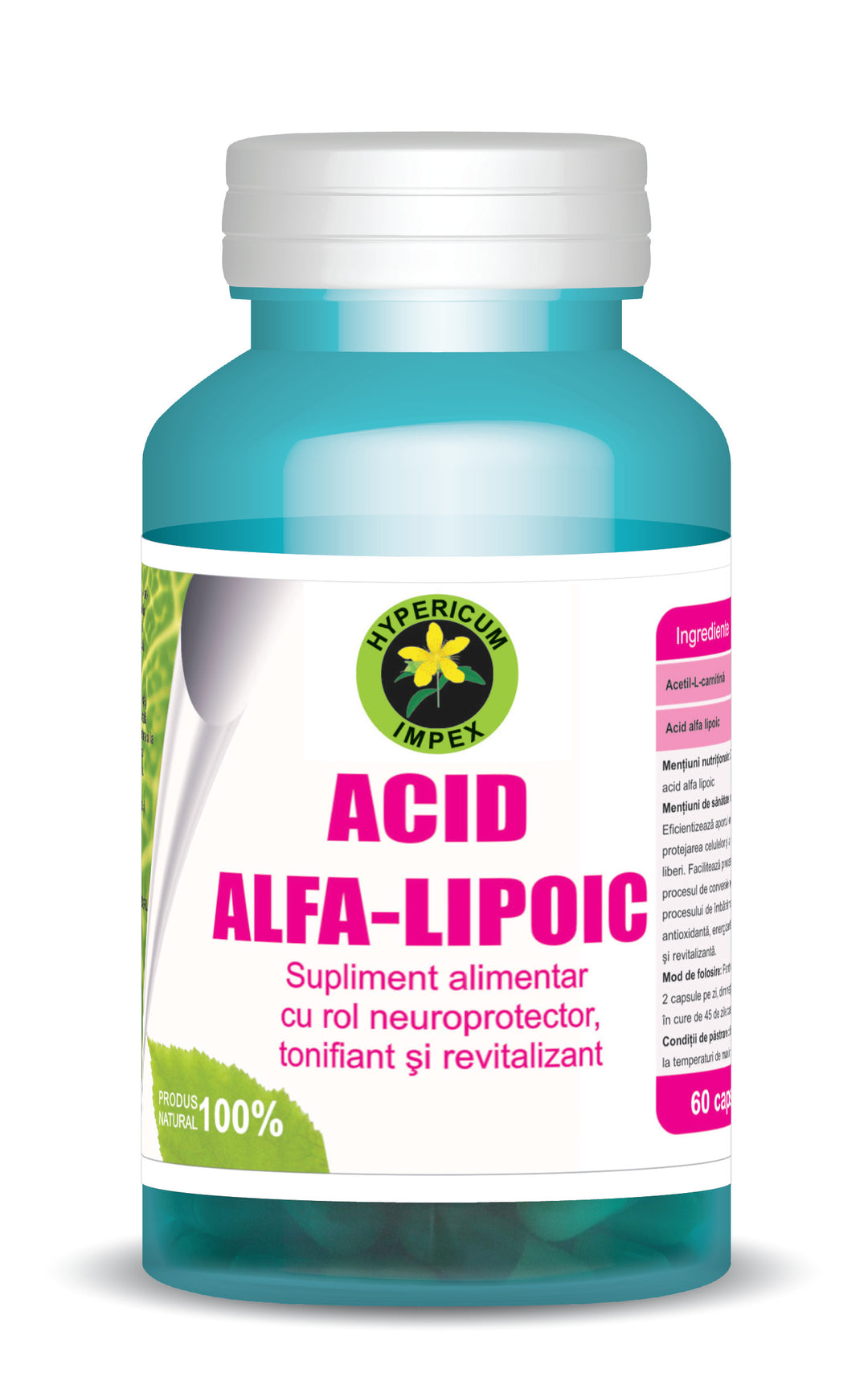 Acid alfa lipoic 60cps - Hypericum