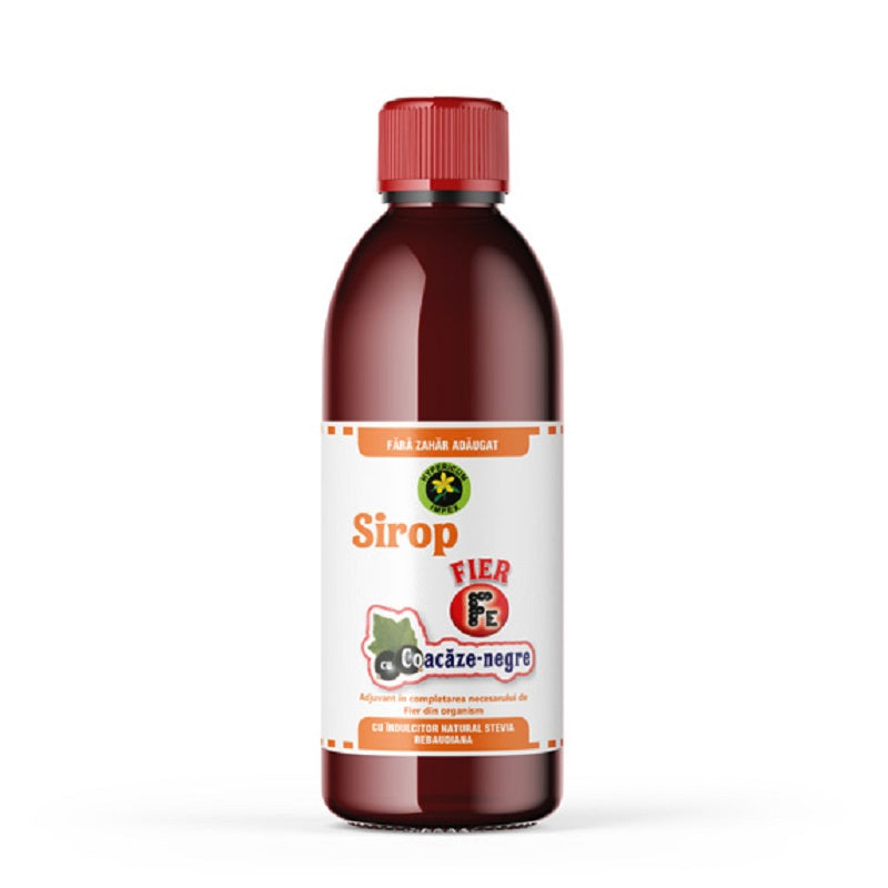 Sirop fier cu coacaze negre stevia f.zahar 500ml - Hypericum