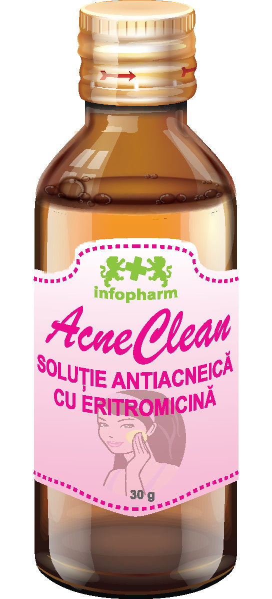 Acneclean – Solutie Antiacnee cu Eritromicina, 30 g-INFO.00011