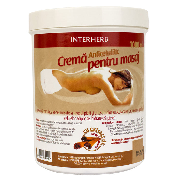 Crema pentru Masaj (Scortisoara), 1000 ml-INTE.00132