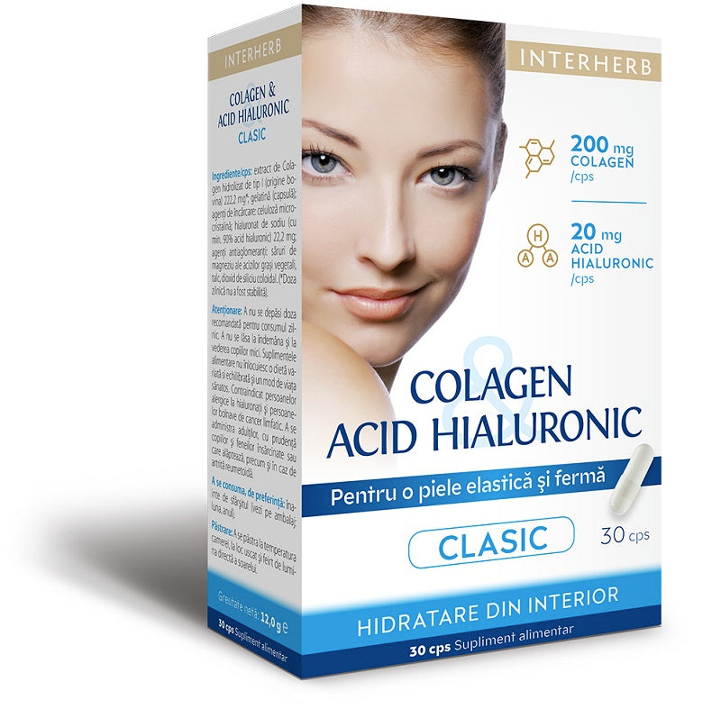 Colagen&acid hialuronic clasic 30cps - Interherb