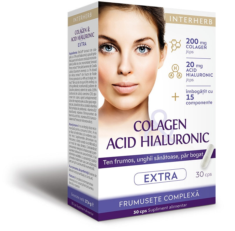 Colagen & Acid Hialuronic Extra, 30 capsule-INTE.00144