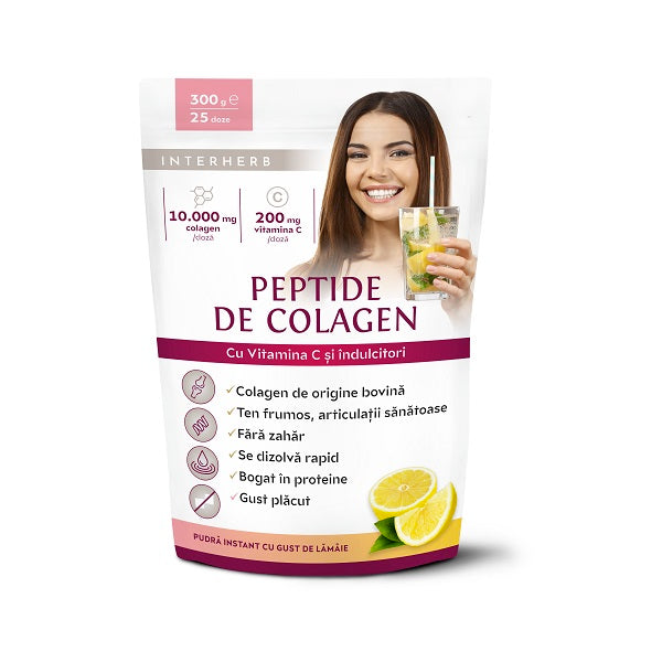 Peptide de colagen aroma lamaie pudra 300gr - Interherb