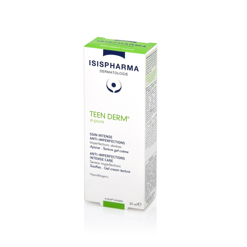 Gel-crema acnee severa Teen Derm Alpha Pure, 30ml - Isispharma