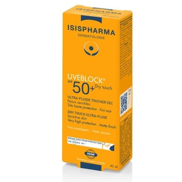 Ultra-fluid protector Uveblock SPF 50+ Dry Touch, 40ml - Isispharma