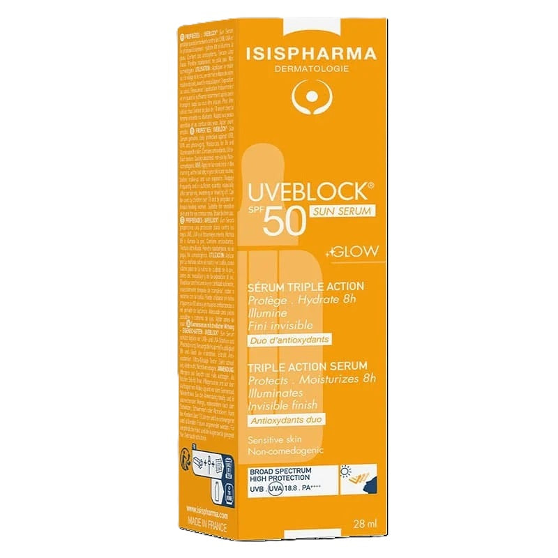 Ser tripla actiune protectie solara Uveblock SPF 50+ Sun Serum, 28ml - Isispharma