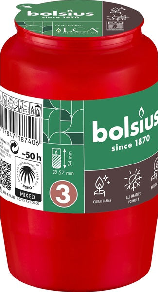 Candela rezerva 50h rosu - Light Candel Art