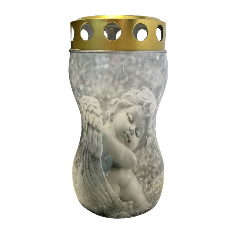 Candela plastic clepsidra 50h cu ingerasi - Light Candel Art