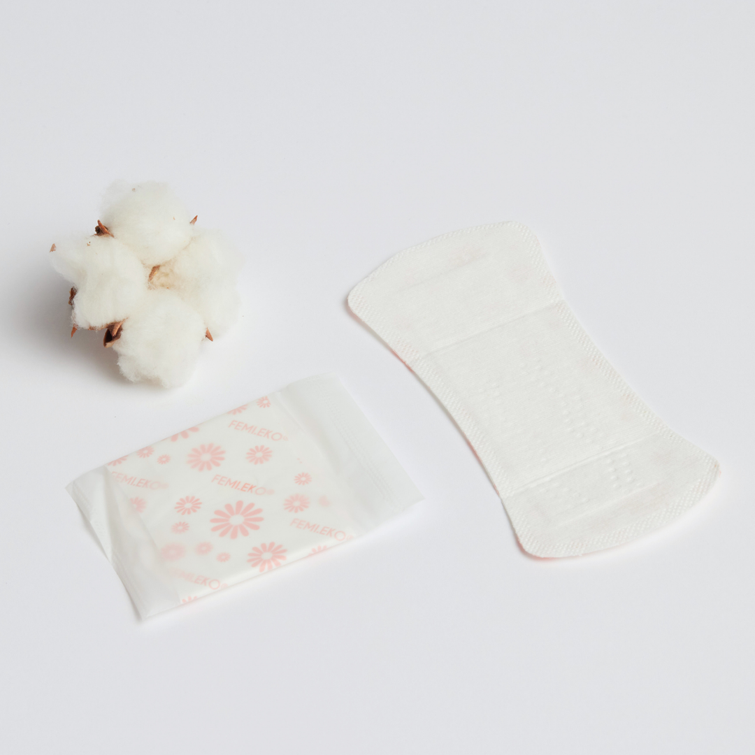Absorbante zilnice din bumbac organic, ultra-subtiri, 24 buc - FemiEko