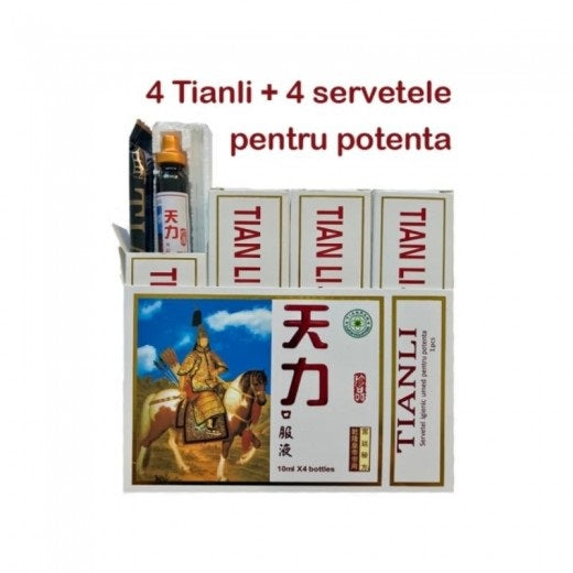 Natural potent 4*10ml(tian li)+servetele pt.potenta - L&L Plant