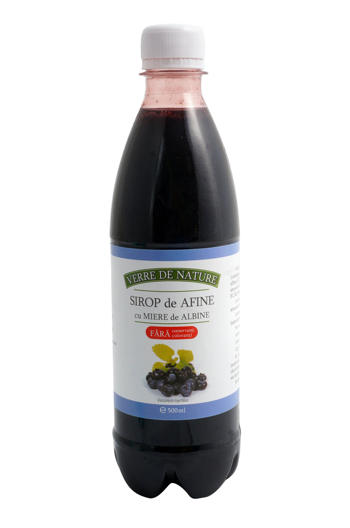 Sirop afine cu zahar&miere albine 500ml - Manicos