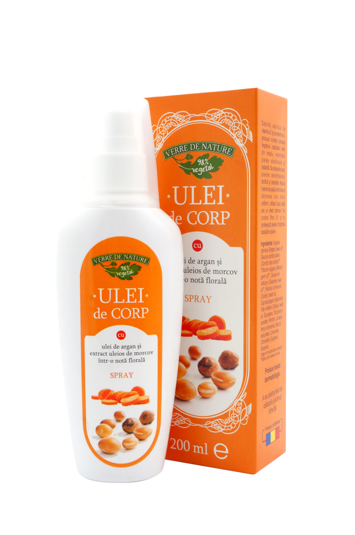 Ulei corp spray argan&morcov 200ml - Manicos
