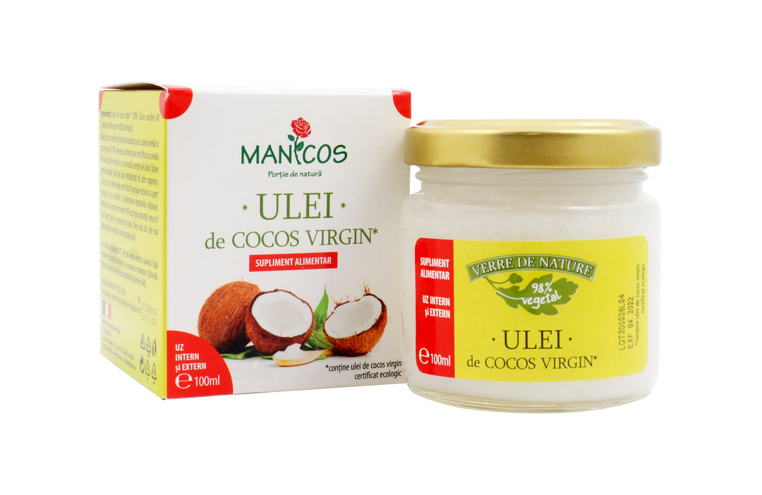Ulei cocos virgin 100ml - Manicos