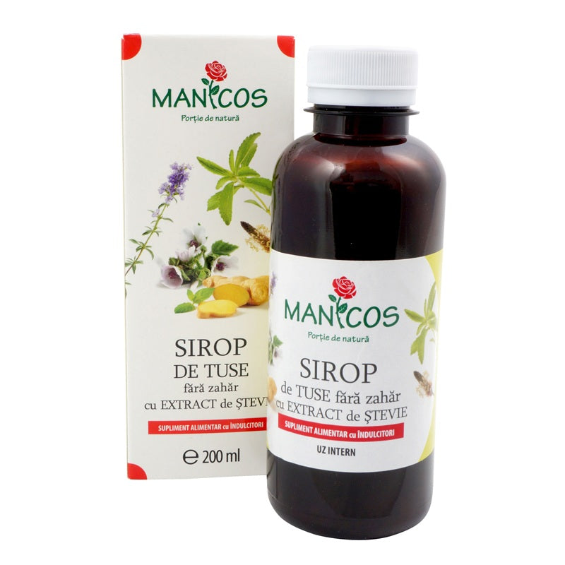 Sirop tuse fara zahar 200ml - Manicos