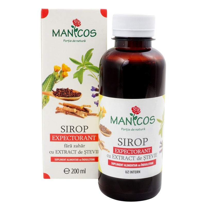 Sirop expectorant fara zahar 200ml - Manicos