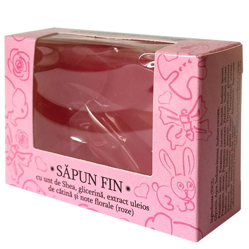 Sapun fin cu shea&glicerina&catina&roze 50g - Manicos