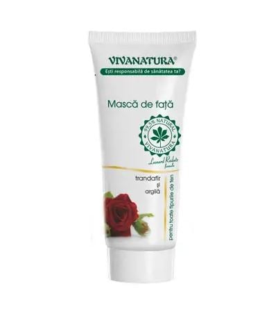 Masca fata argila activa&trandafir 75ml - Vivanatura