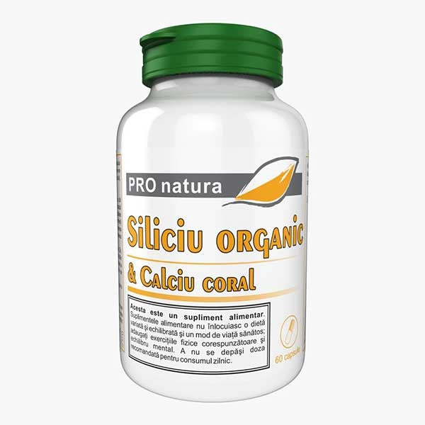 Siliciu organic&calciu coral 60cps - Medica