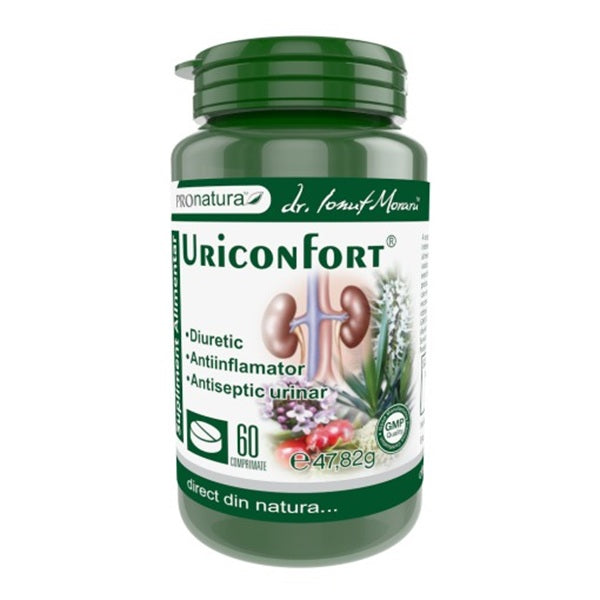 Uriconfort (60 comprimate) – Medica - Merișor, dong quai, yucca, orthosiphon, cimbru, gheara-diavolului