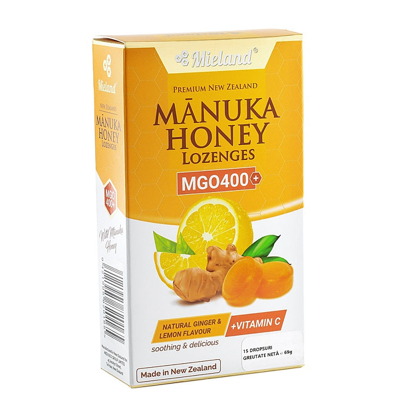 Dropsuri miere manuka ghimbir picant lamaie vit.c 15buc - Mieland