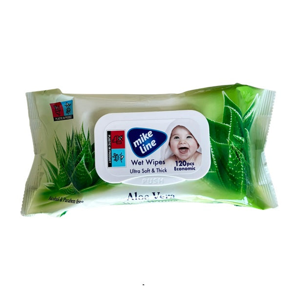 Servetele umede cu capac aloe vera economic 120buc - Mike Line
