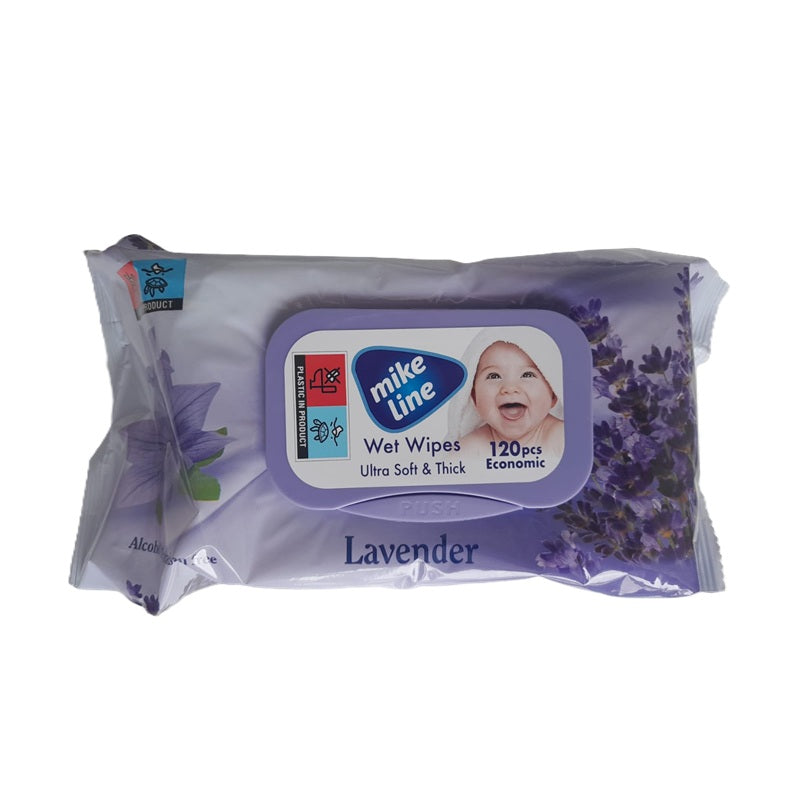 Servetele umede cu capac lavanda economic 120buc - Mike Line