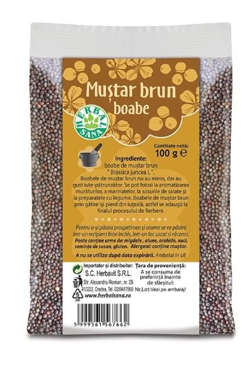 Mustar brun boabe 100gr - Herbavit