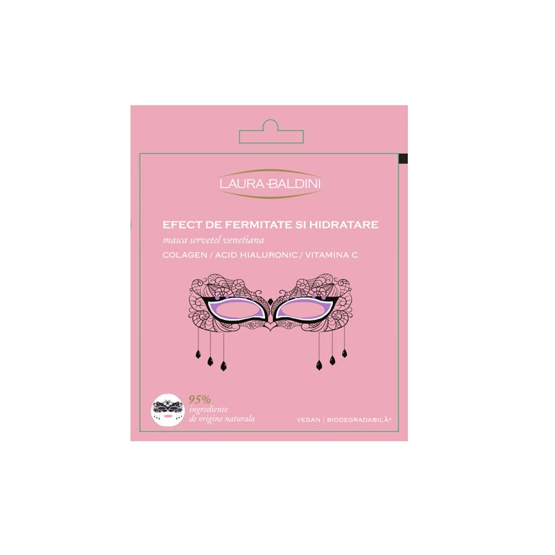 Mască Șervețel Venețiană cu Collagen/Acid Hialuronic/Vitamina C - Laura Baldini