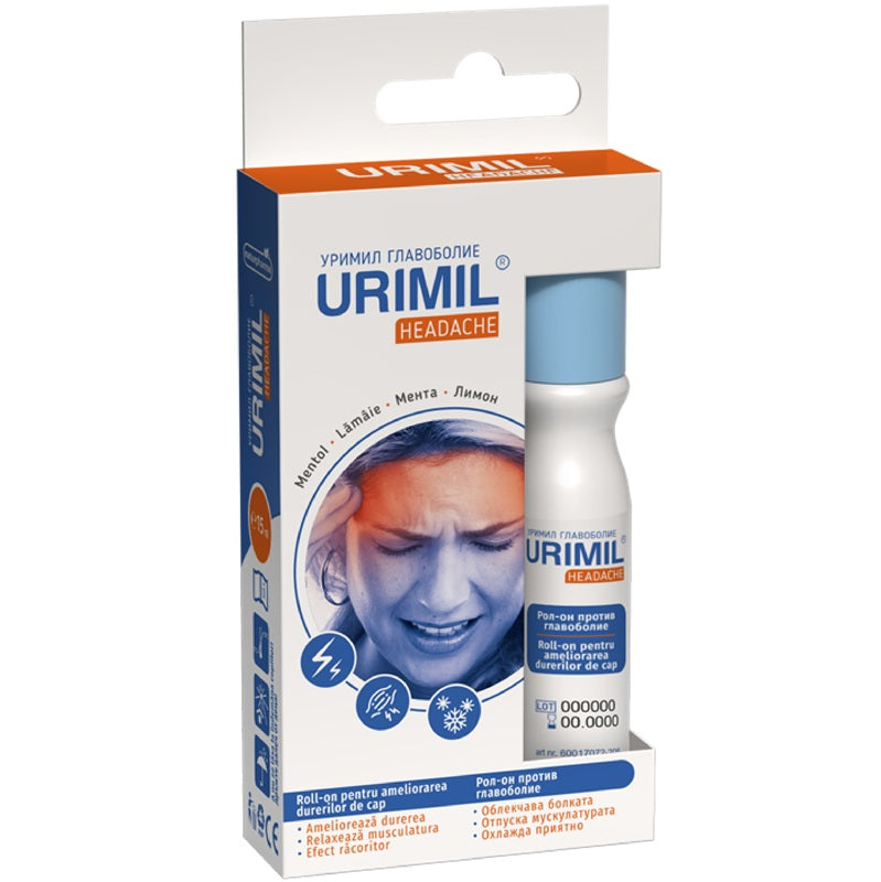 Urimil headache roll-on dureri de cap 15ml - Naturpharma