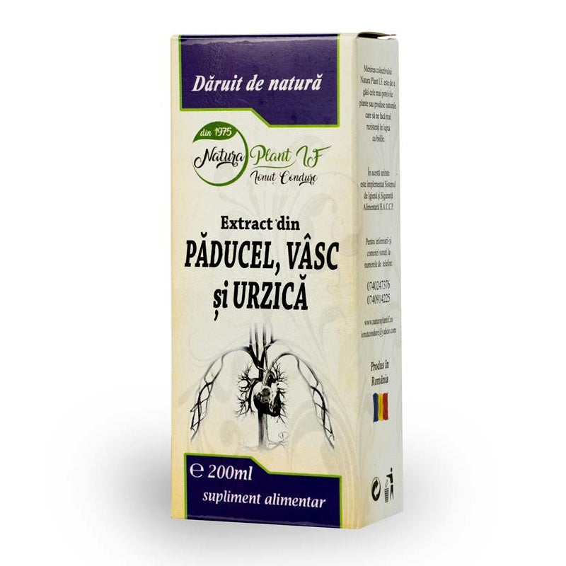 Extract din paducel, vasc si urzica 200ml - Natura Plant Poieni