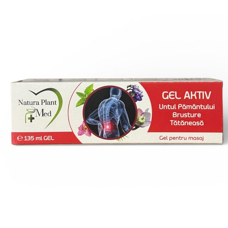 Gel aktiv untul pamantului brusture si tataneasa 135ml - Natura Plant Poieni