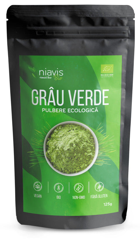 Iarba de grau pulbere ecologica (bio) 125gr - Niavis