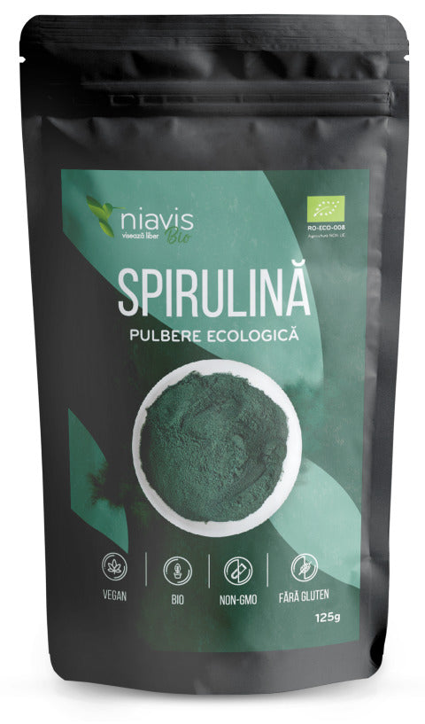 Spirulina pulbere ecologica (bio) 125gr - Niavis