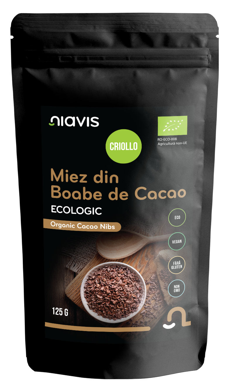 Miez boabe cacao ecologice 125gr - Niavis