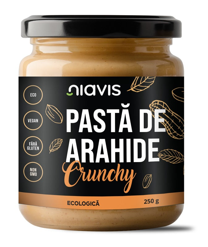 Pasta de arahide crunchy ecologica 250gr - Niavis