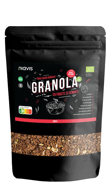 Granola cu Fructe si Seminte Bio, 200 g-NIAV.00111