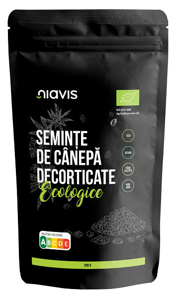 Seminte canepa decorticate bio 200gr - Niavis