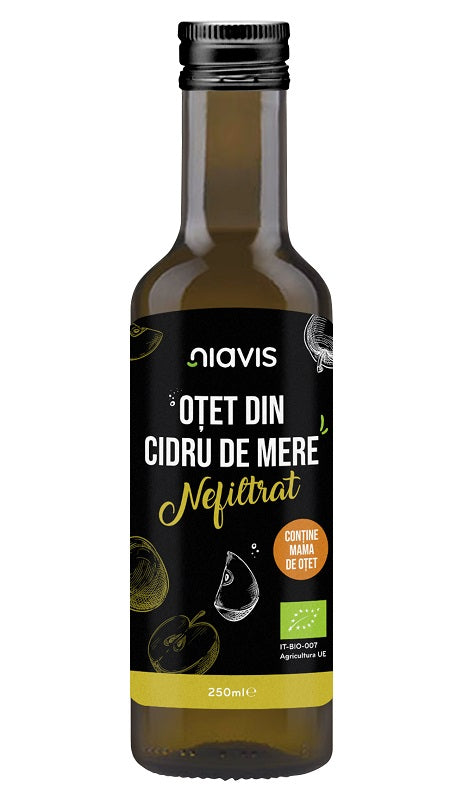 Otet din cidru de mere nefiltrat eco 250ml - Niavis