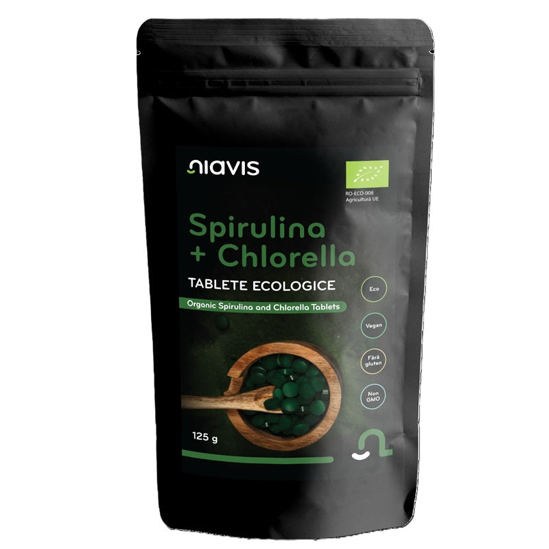 Spirulina + chlorella tablete ecologice 125gr - Niavis
