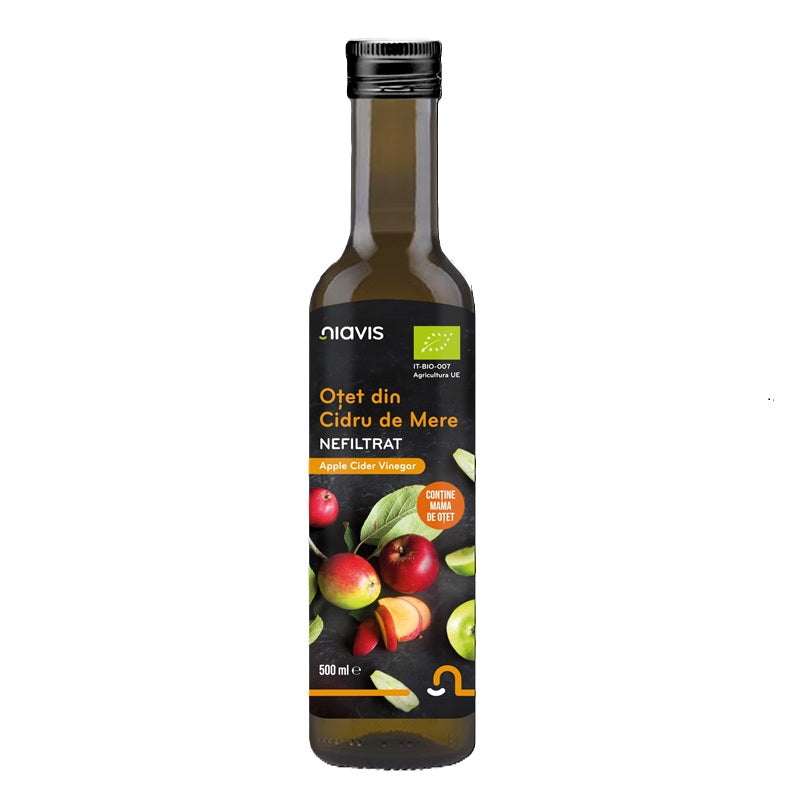Otet din cidru de mere nefiltrat eco 500ml - Niavis
