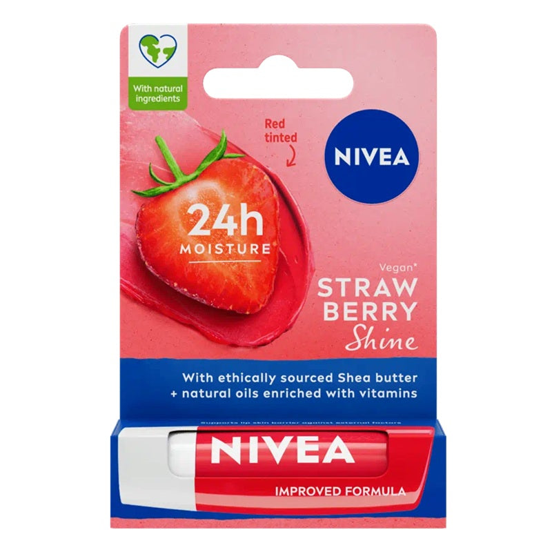 Balsam buze hranitor strawberry 4,8g/5,5ml - Nivea