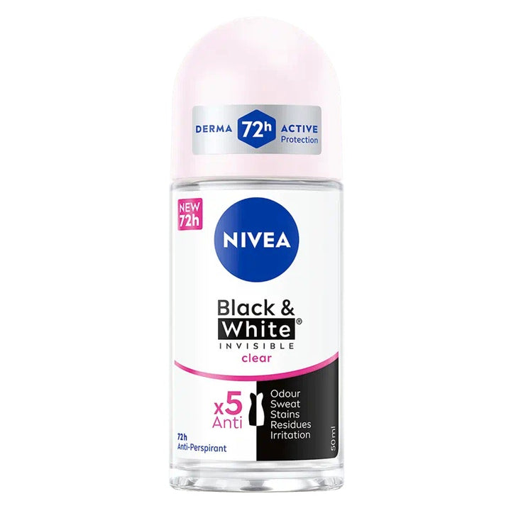 Roll-on black&white invisibil clear 50ml - Nivea