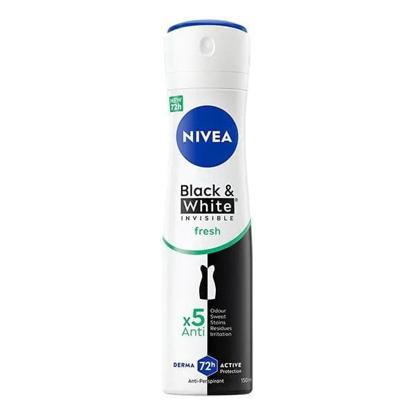 Antiperspirant black&white invisible fresh spray 150ml - Nivea